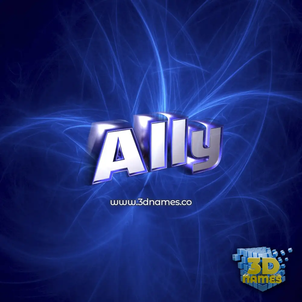 ally in Plasma style - 3D name wallpaper