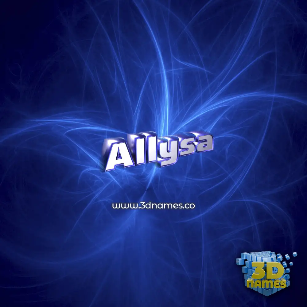 allysa in Plasma style - 3D name wallpaper