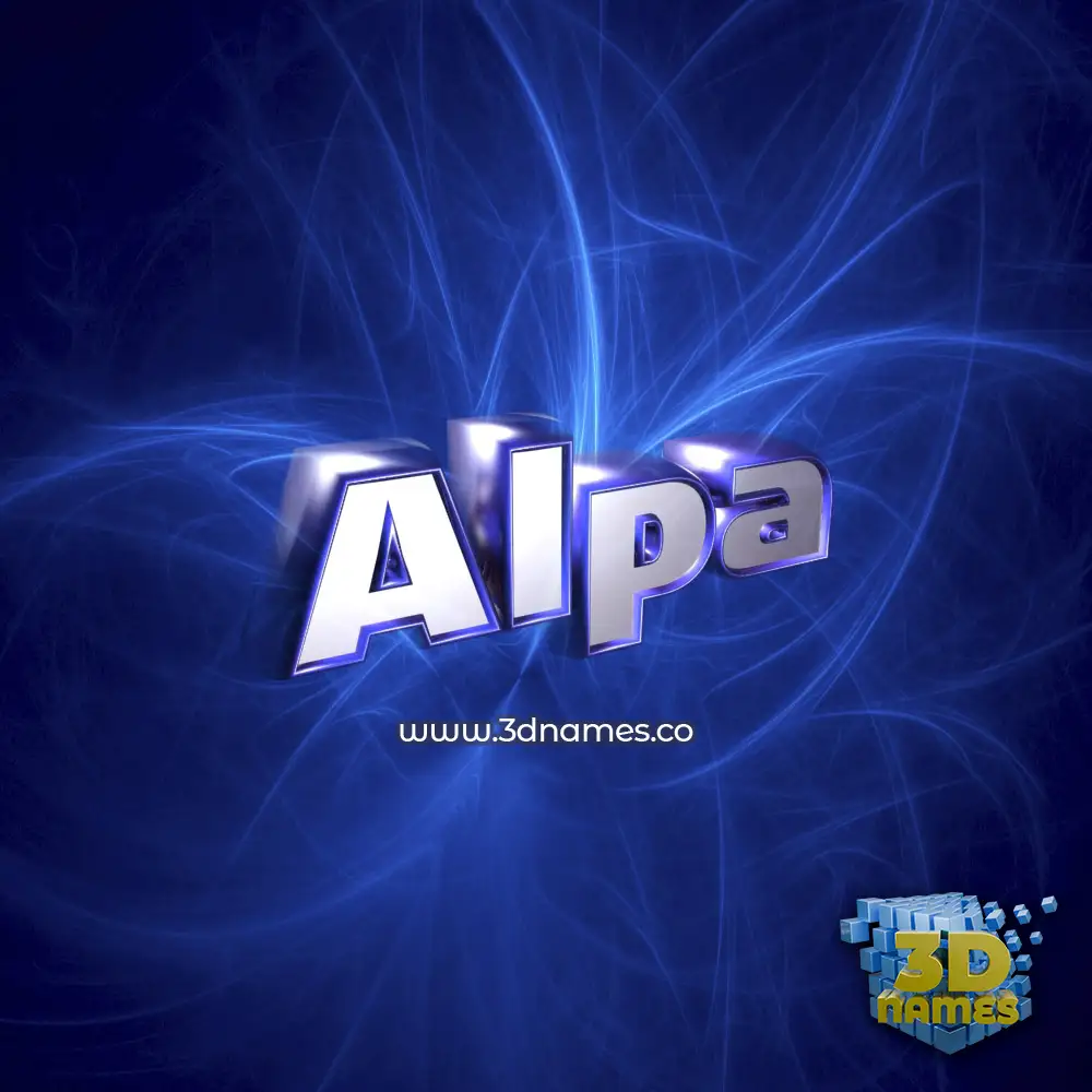 alpa in Plasma style - 3D name wallpaper