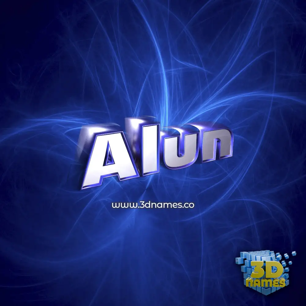 alun in Plasma style - 3D name wallpaper