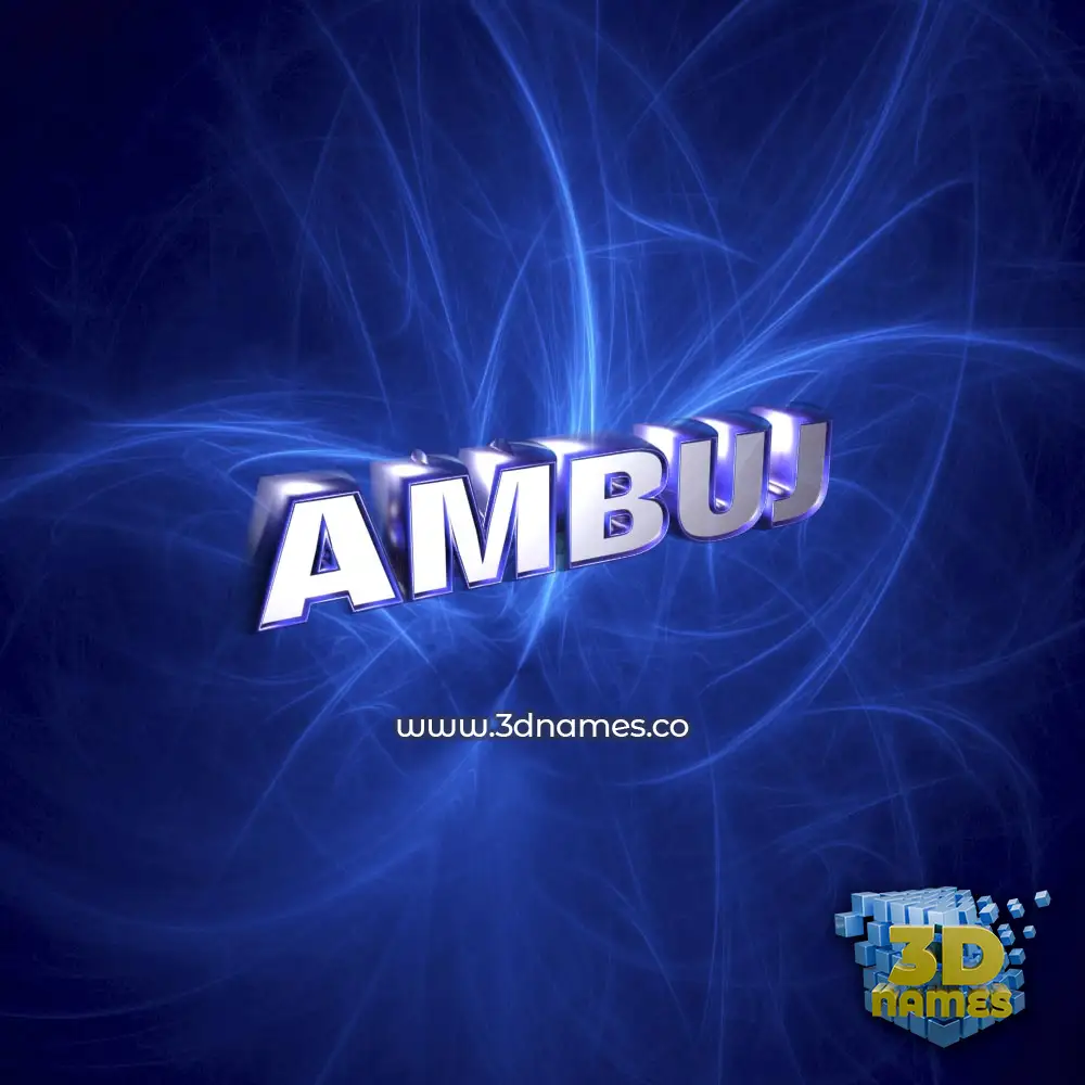 ambuj in Plasma style - 3D name wallpaper