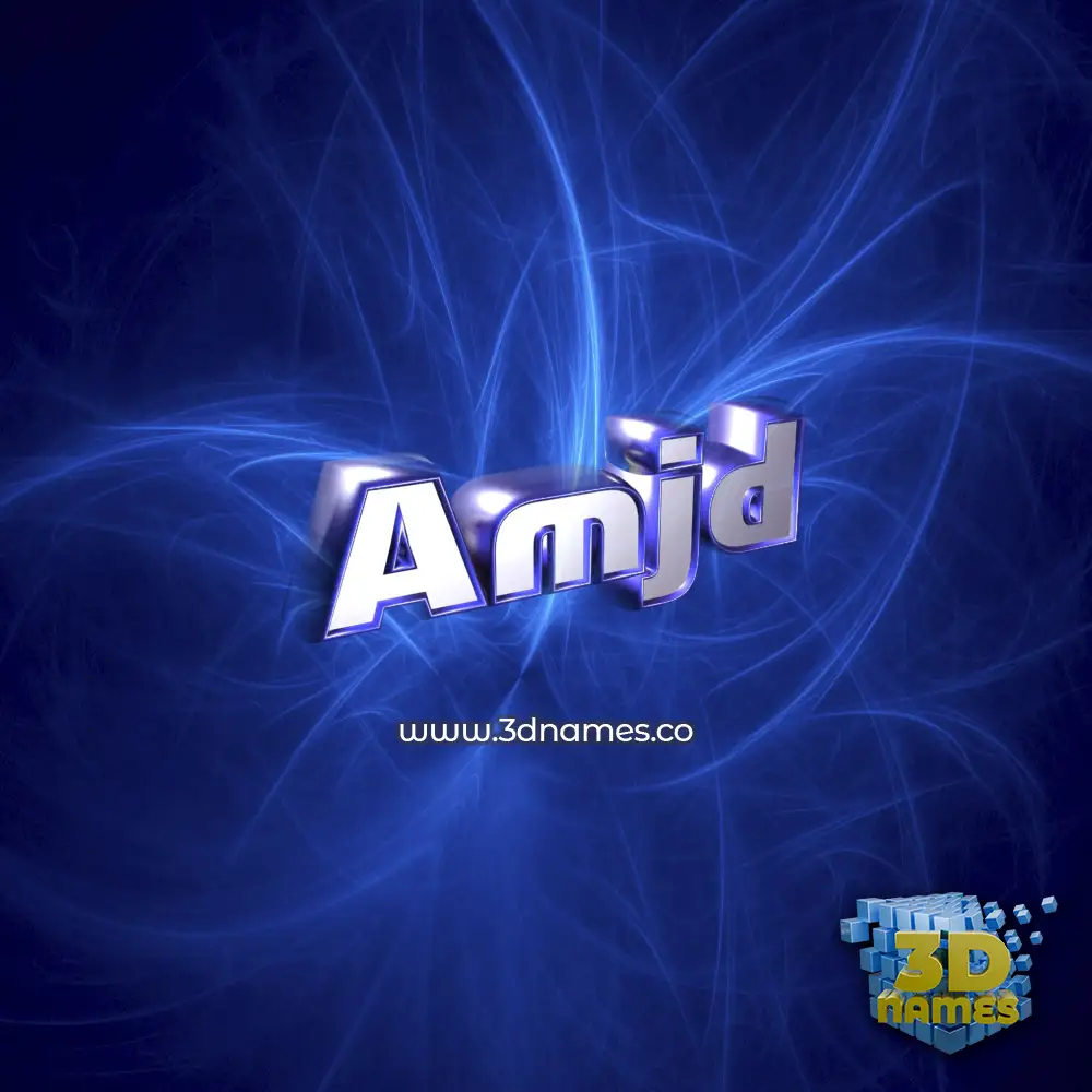 amjd in Plasma style - 3D name wallpaper