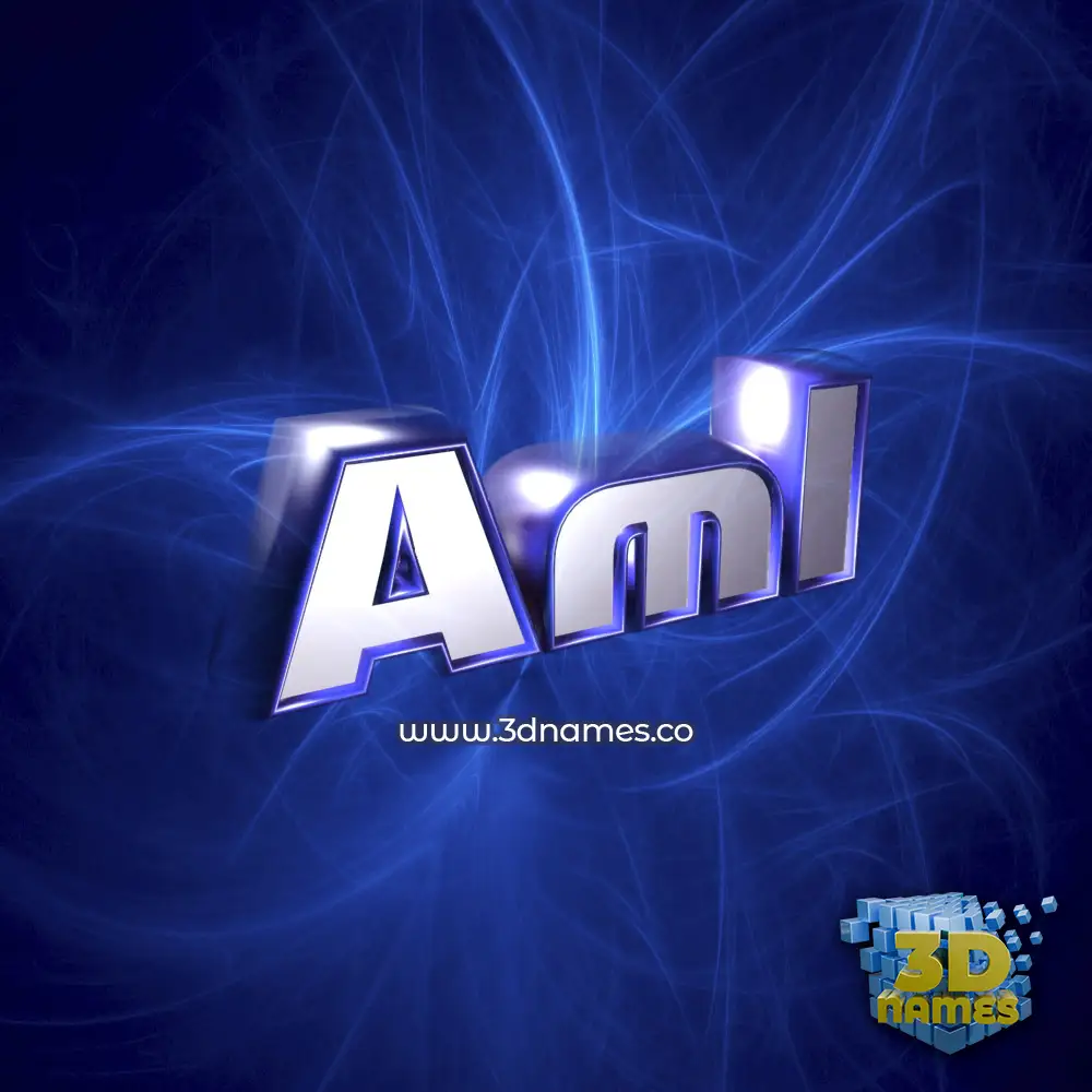 aml in Plasma style - 3D name wallpaper