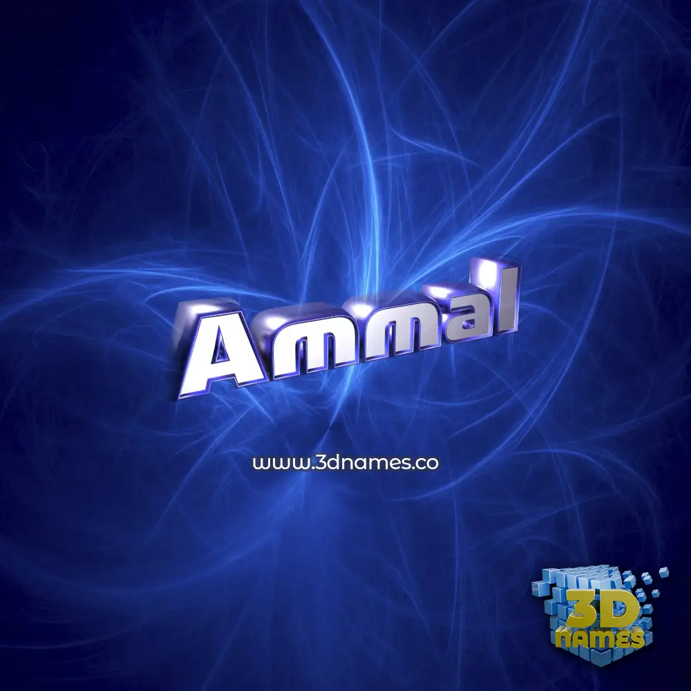 ammal in Plasma style - 3D name wallpaper