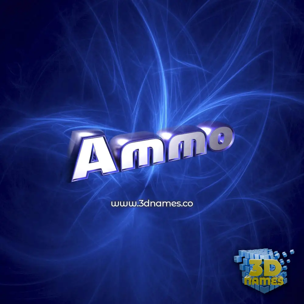 ammo in Plasma style - 3D name wallpaper