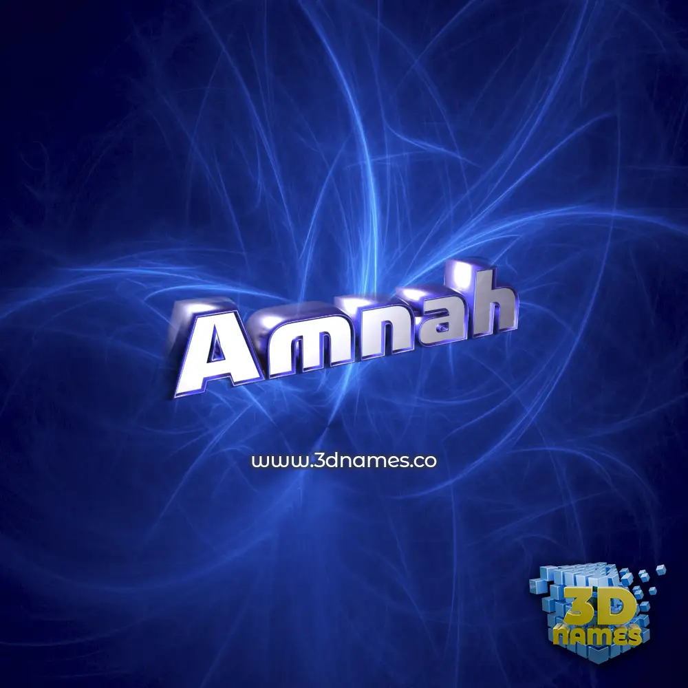 amnah in Plasma style - 3D name wallpaper