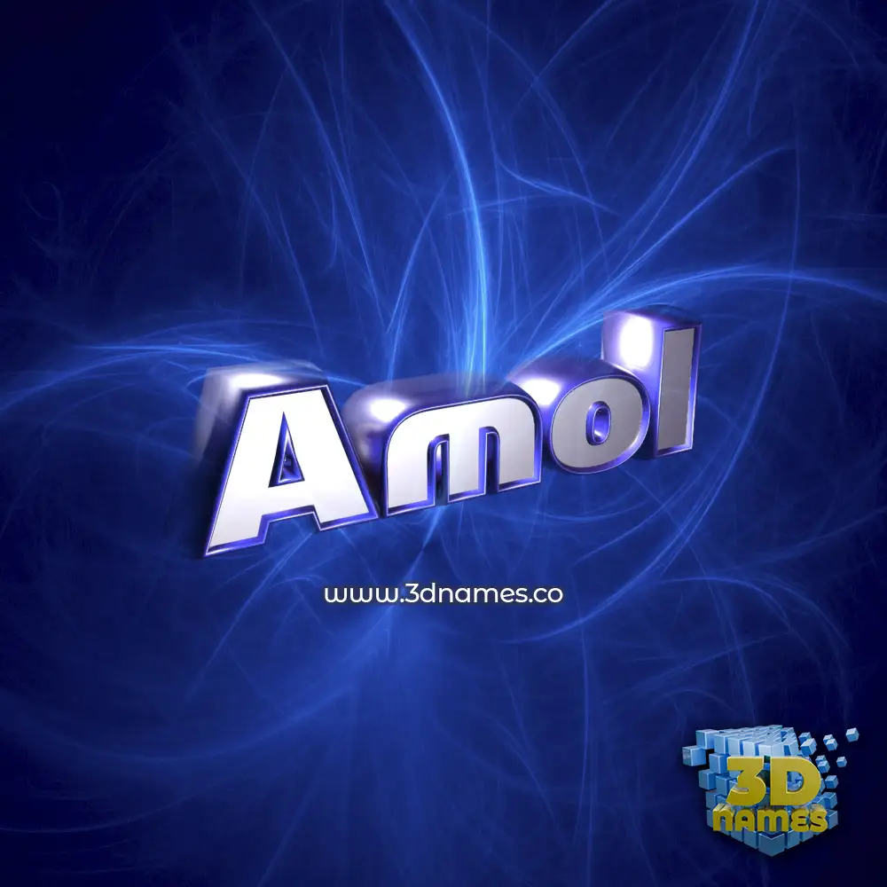 amol in Plasma style - 3D name wallpaper