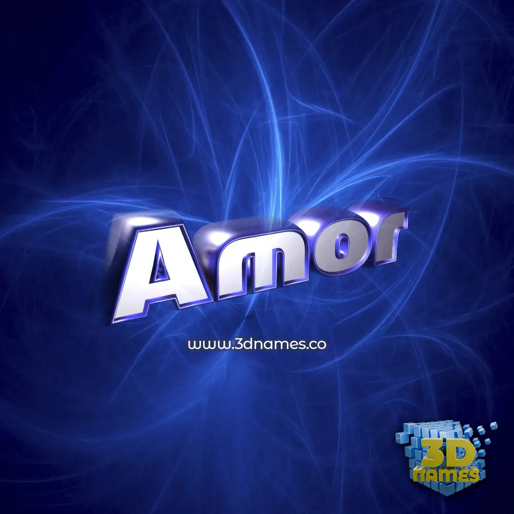 amor in Plasma style - 3D name wallpaper