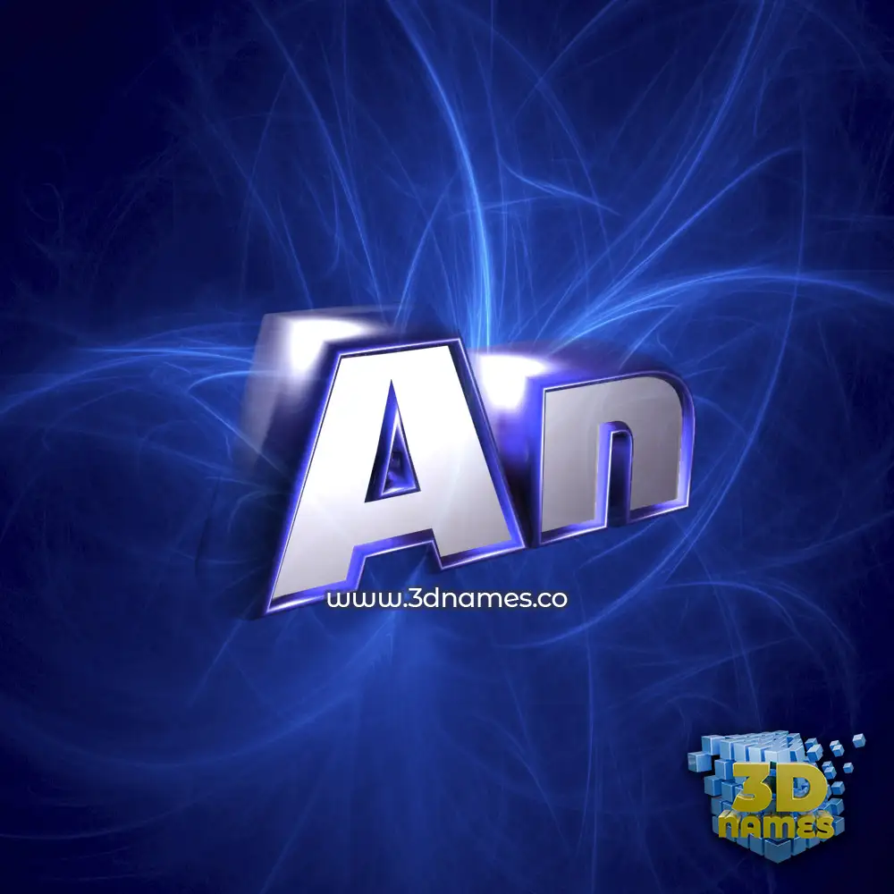 an in Plasma style - 3D name wallpaper