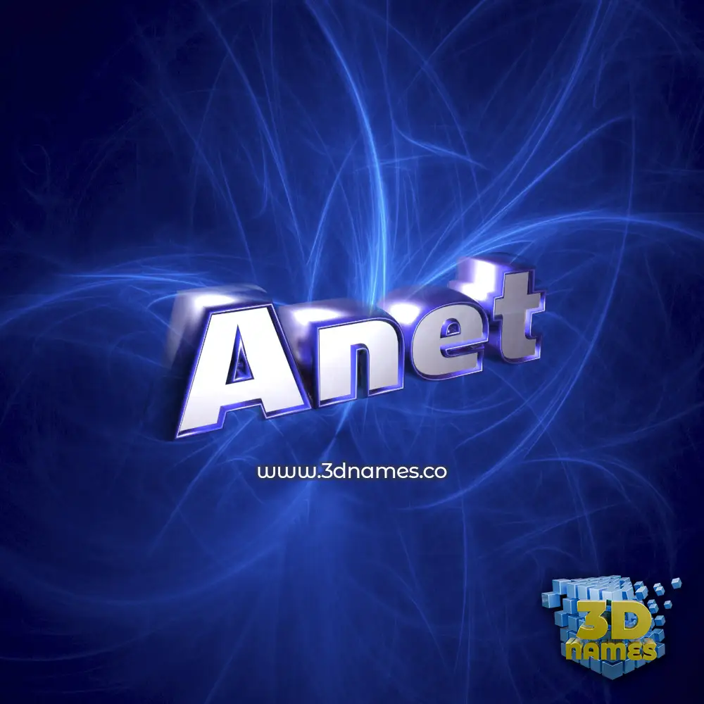 anet in Plasma style - 3D name wallpaper