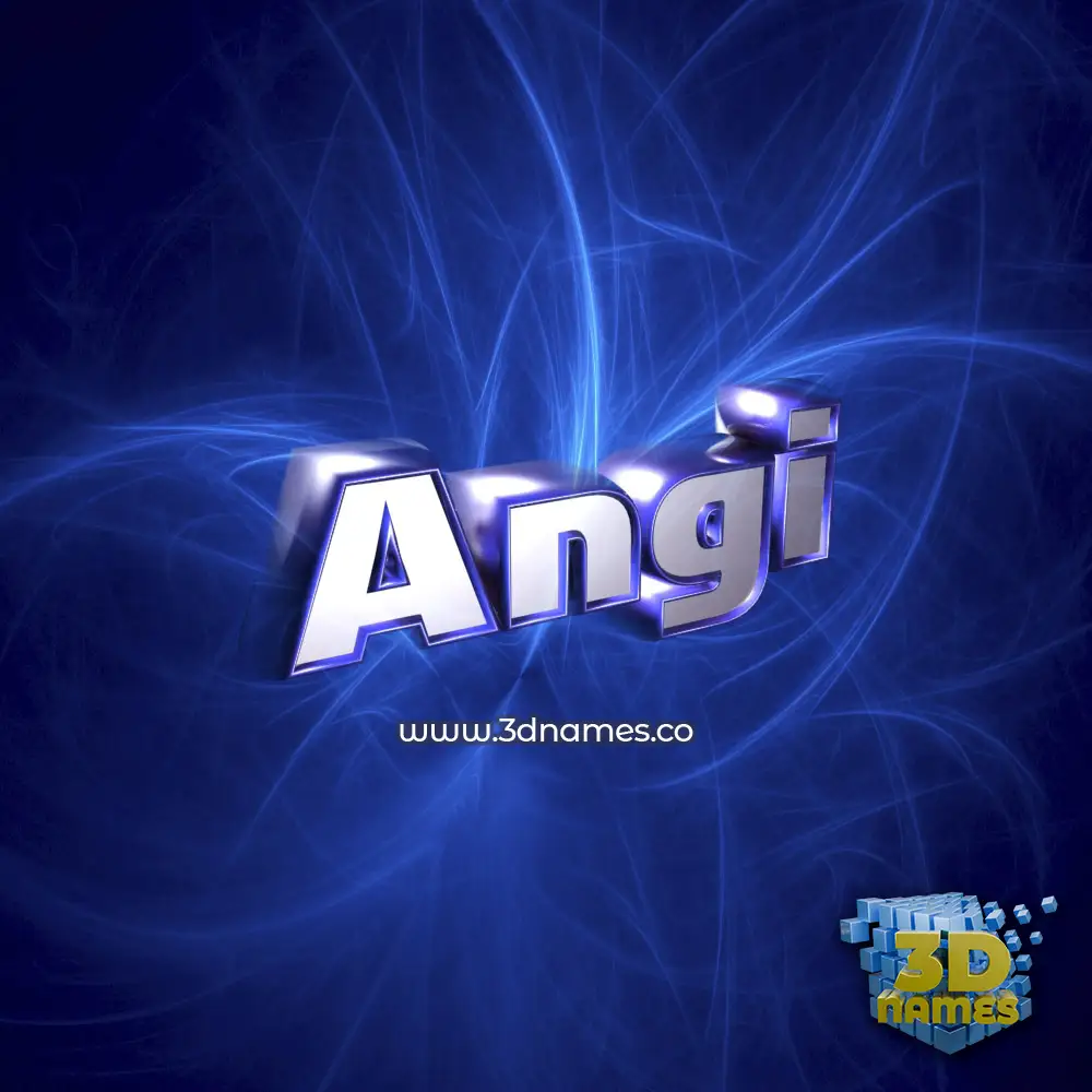 angi in Plasma style - 3D name wallpaper