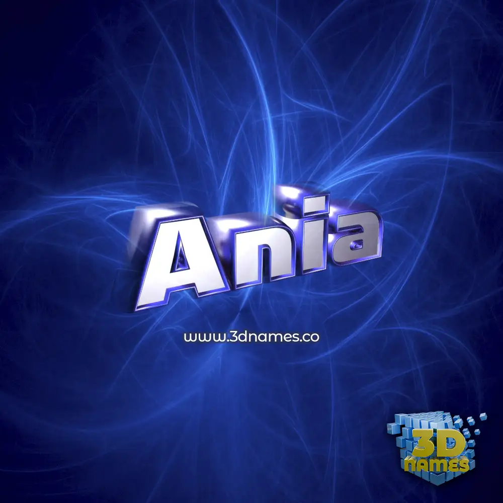 ania in Plasma style - 3D name wallpaper