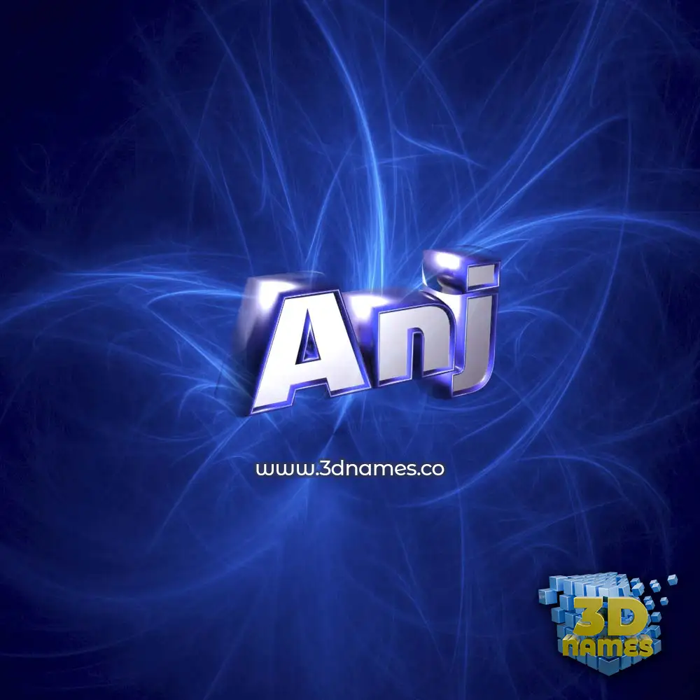anj in Plasma style - 3D name wallpaper