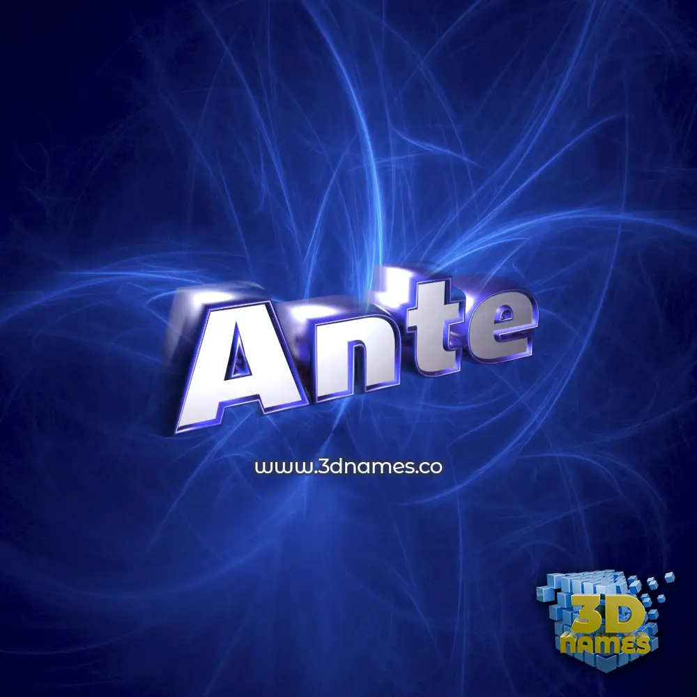 ante in Plasma style - 3D name wallpaper