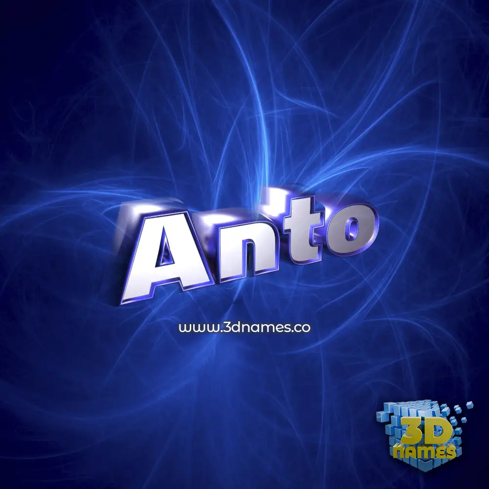 anto in Plasma style - 3D name wallpaper