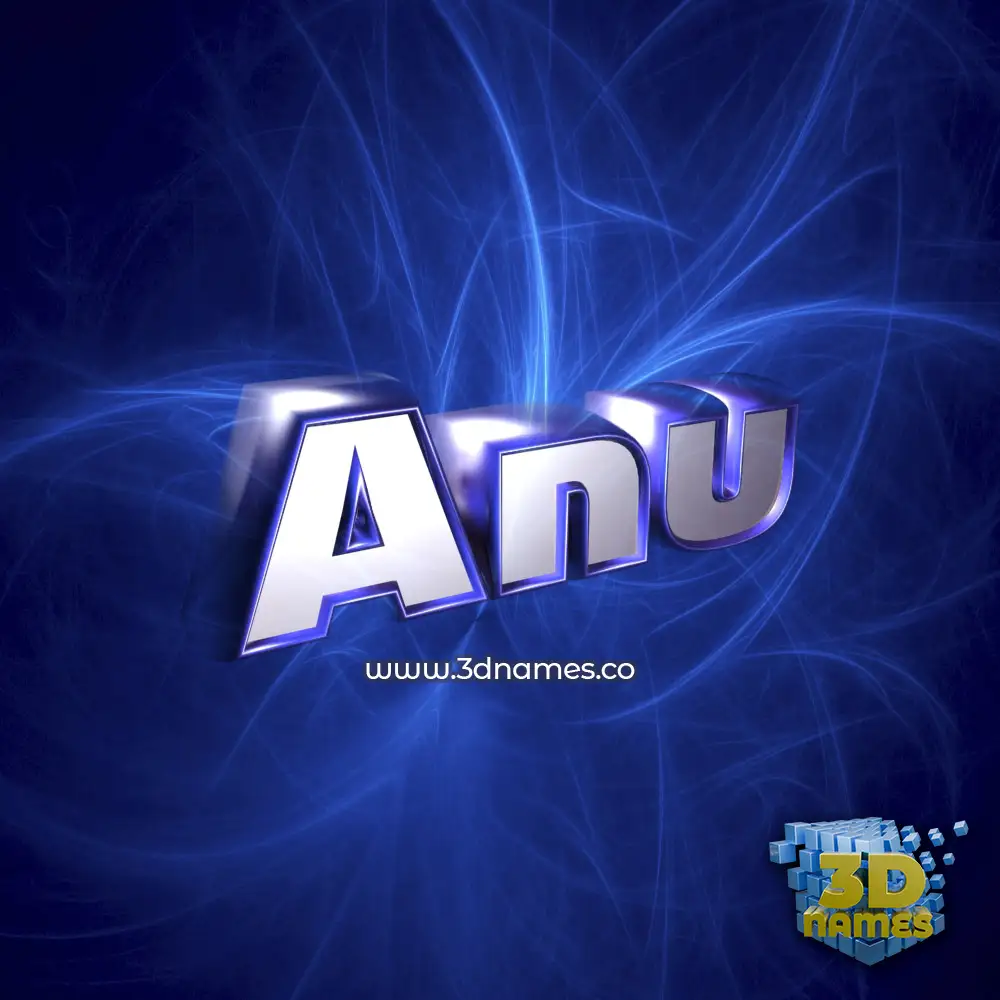 anu in Plasma style - 3D name wallpaper