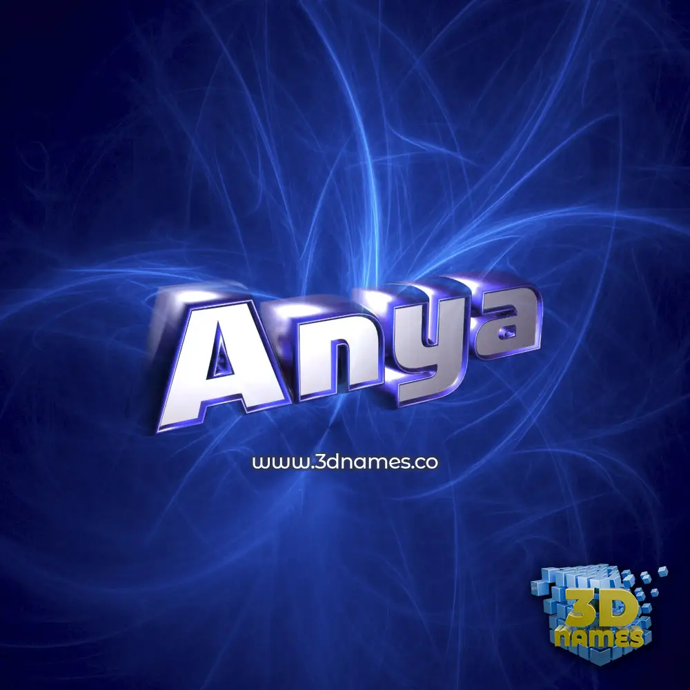 anya in Plasma style - 3D name wallpaper