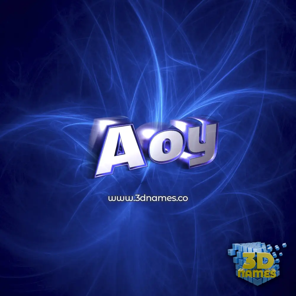 aoy in Plasma style - 3D name wallpaper