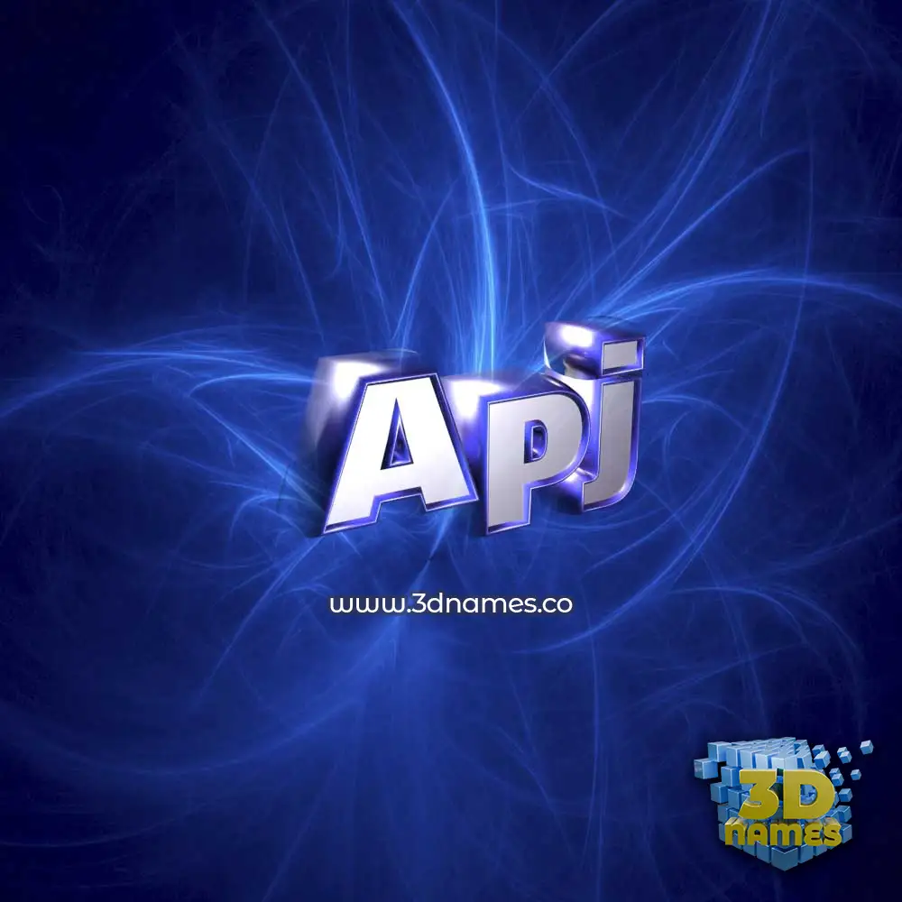 apj in Plasma style - 3D name wallpaper