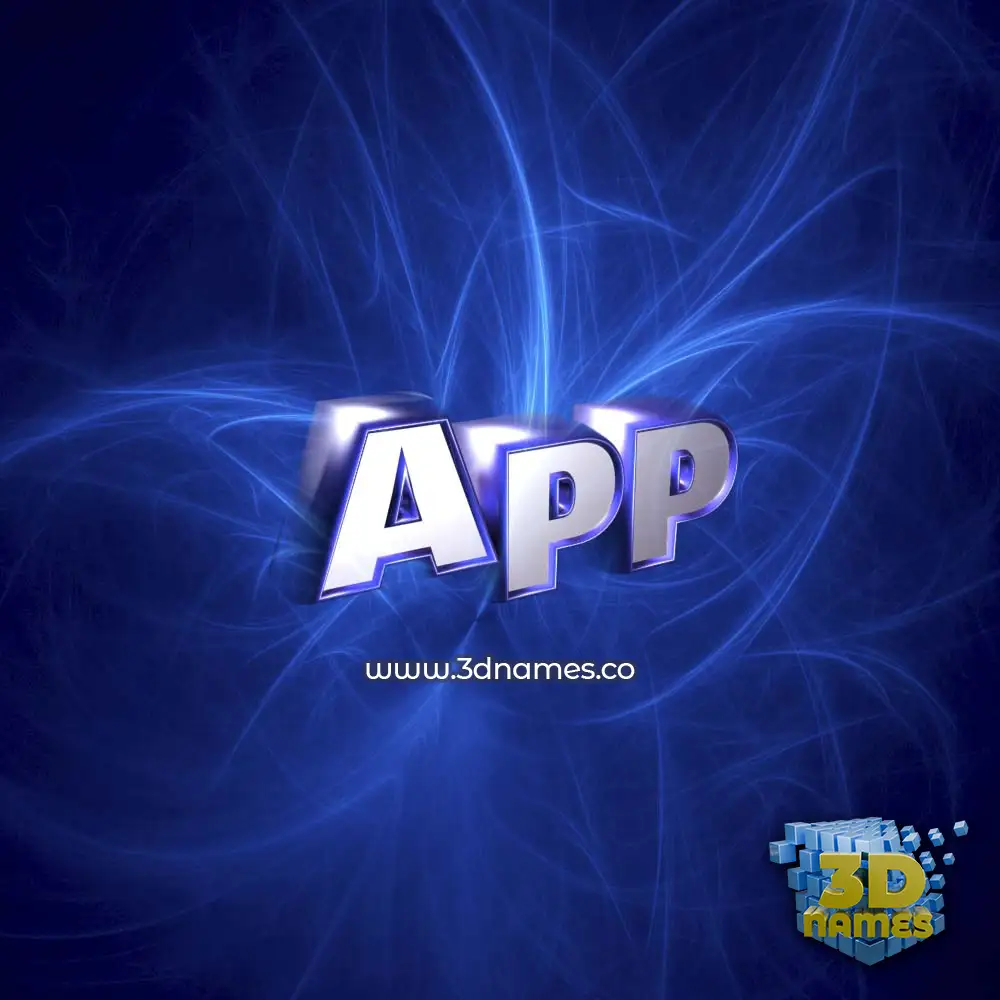 app in Plasma style - 3D name wallpaper