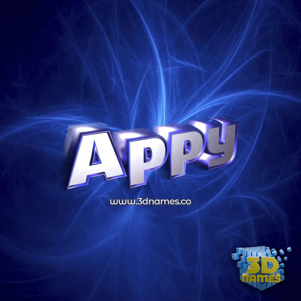 appy in Plasma style - 3D name wallpaper