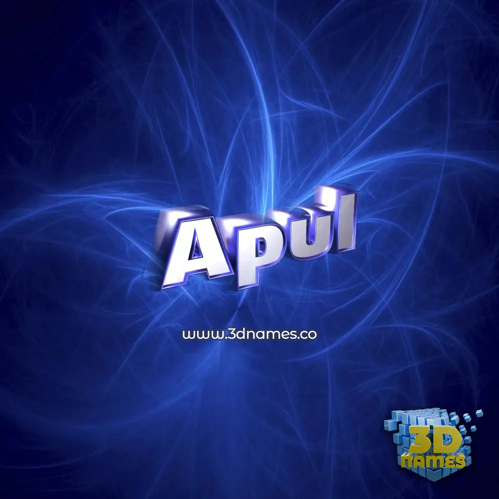 apul in Plasma style - 3D name wallpaper