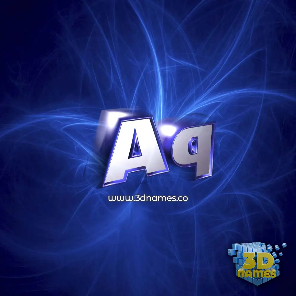 aq in Plasma style - 3D name wallpaper