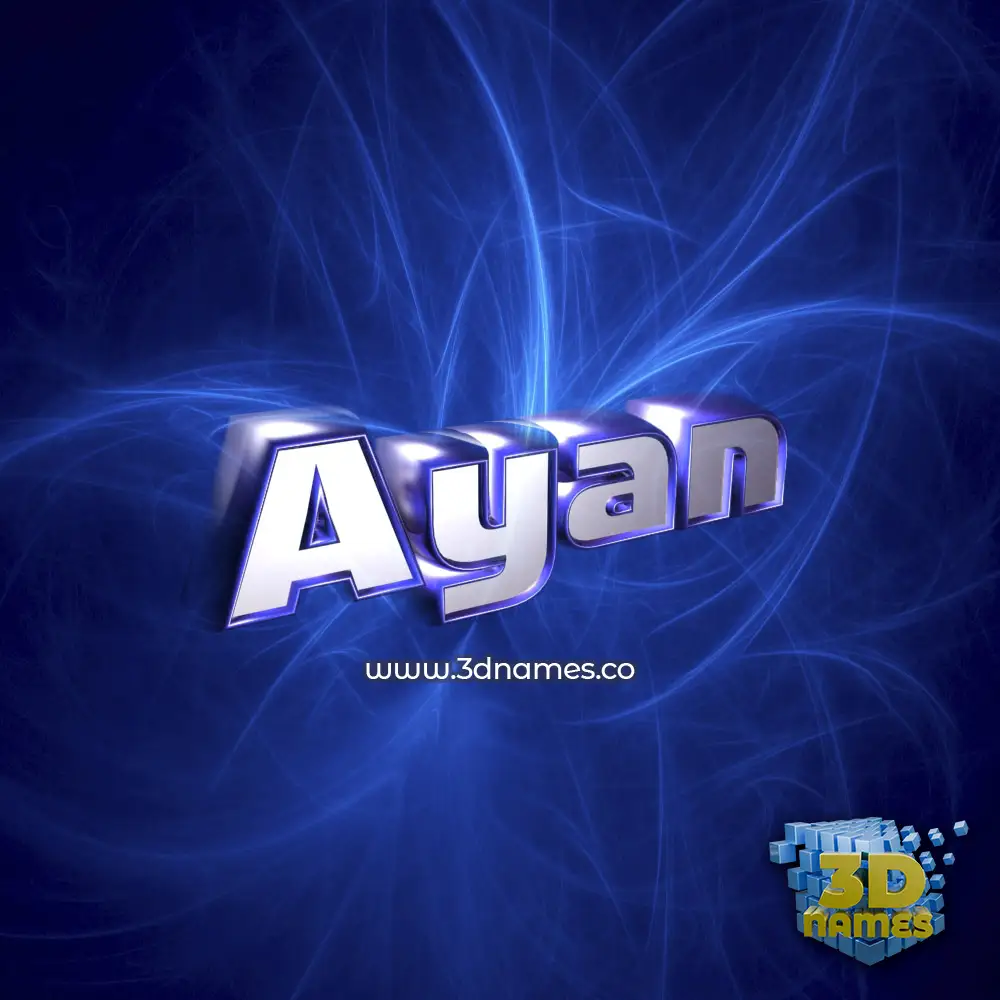 ayan in Plasma style - 3D name wallpaper