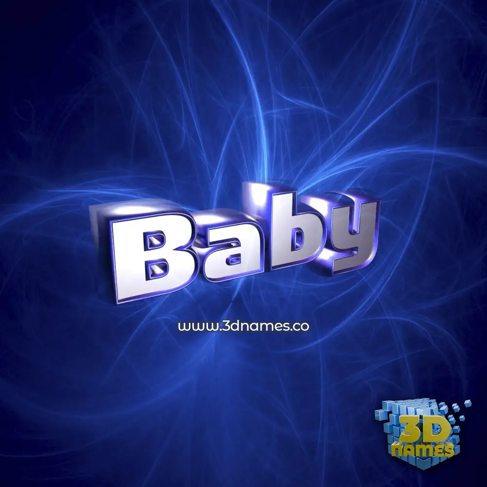 baby in Plasma style - 3D name wallpaper
