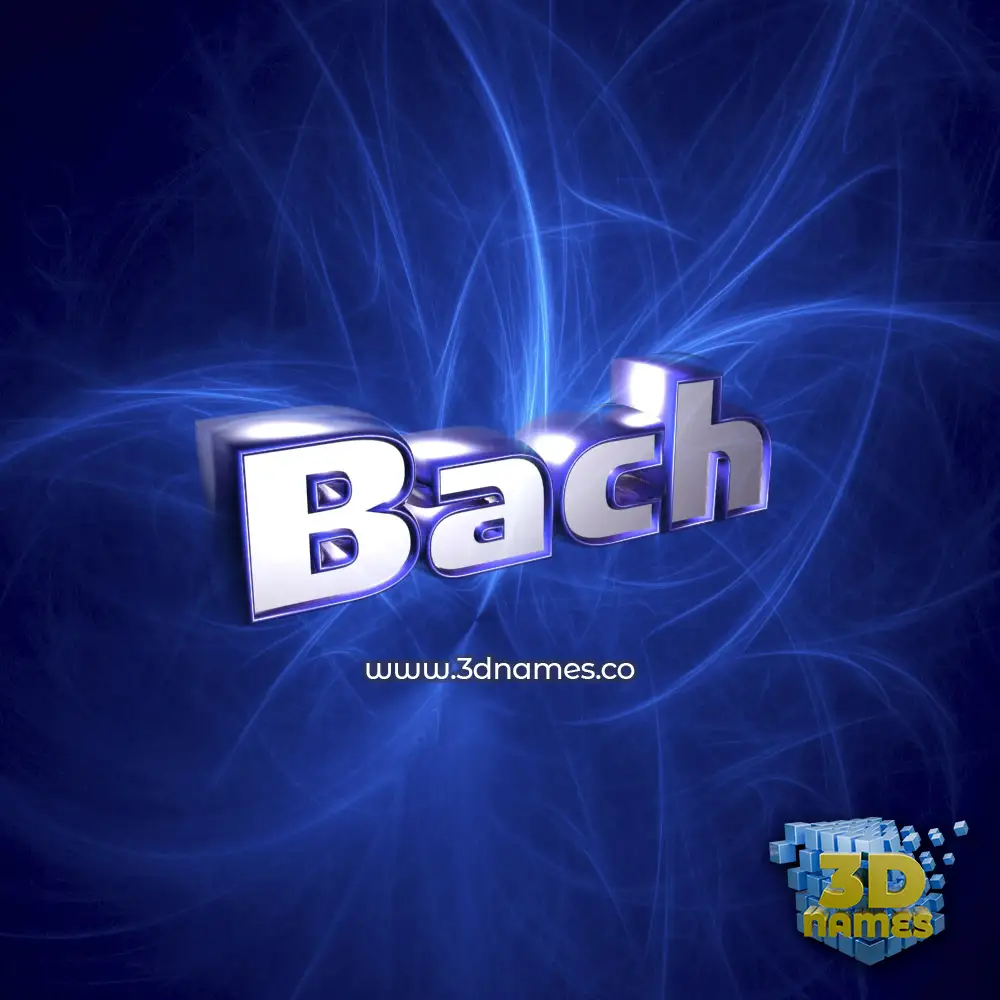 bach in Plasma style - 3D name wallpaper