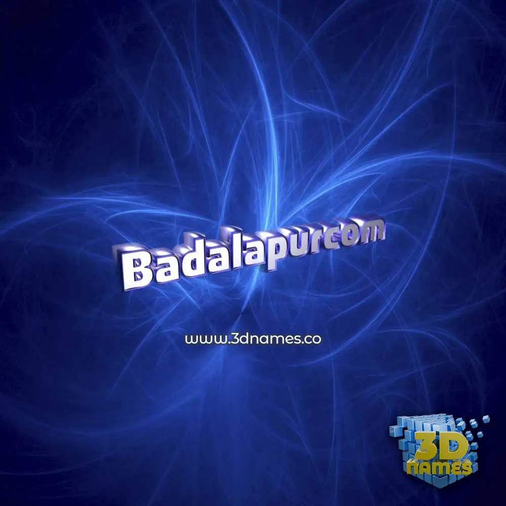 badalapurcom in Plasma style - 3D name wallpaper