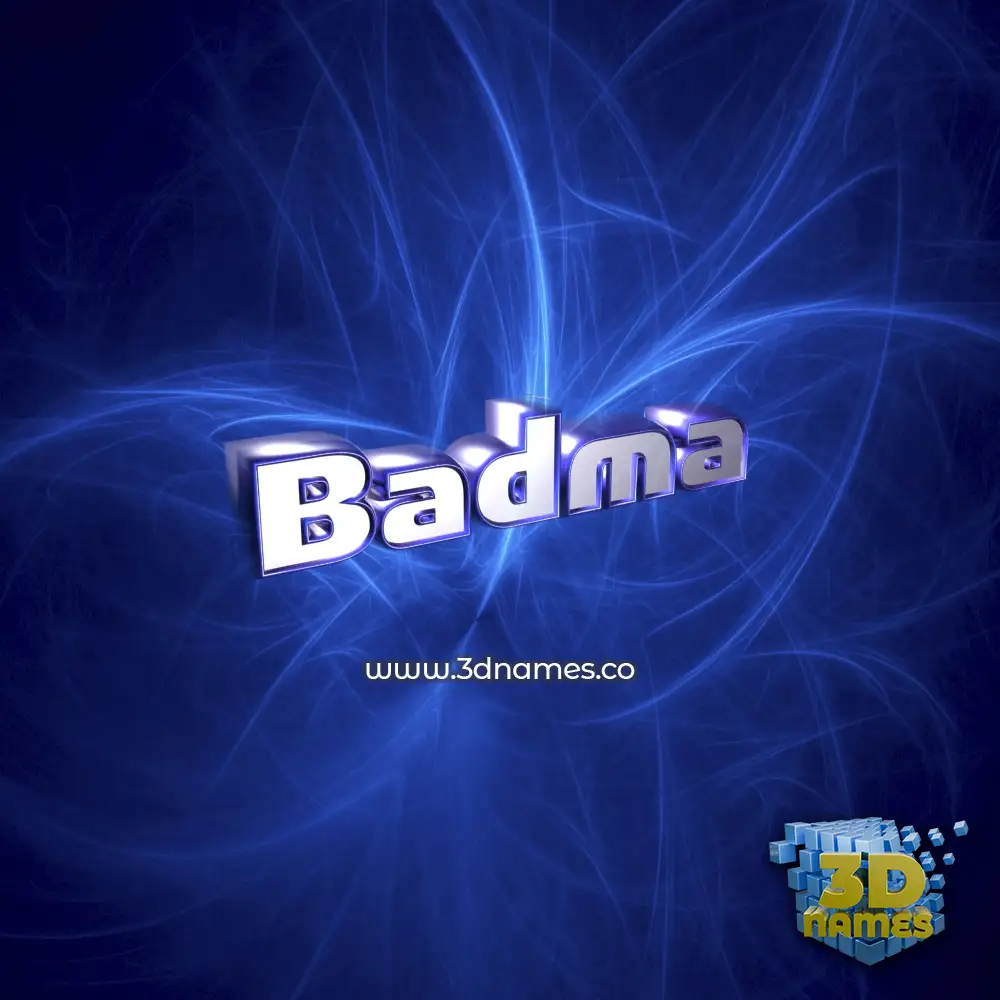 badma in Plasma style - 3D name wallpaper