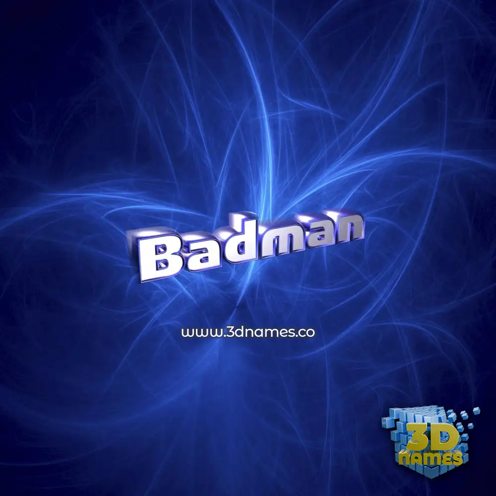 badman in Plasma style - 3D name wallpaper