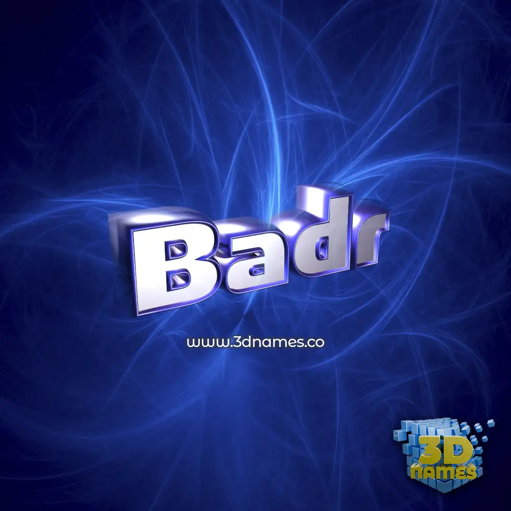 badr in Plasma style - 3D name wallpaper