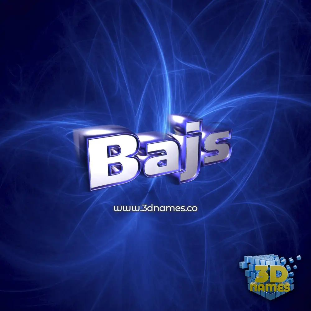 bajs in Plasma style - 3D name wallpaper