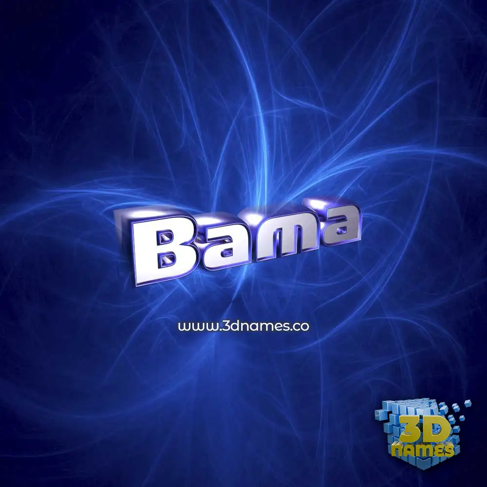 bama in Plasma style - 3D name wallpaper