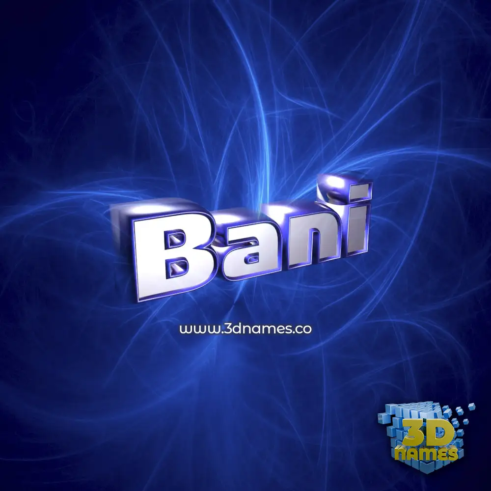 bani in Plasma style - 3D name wallpaper
