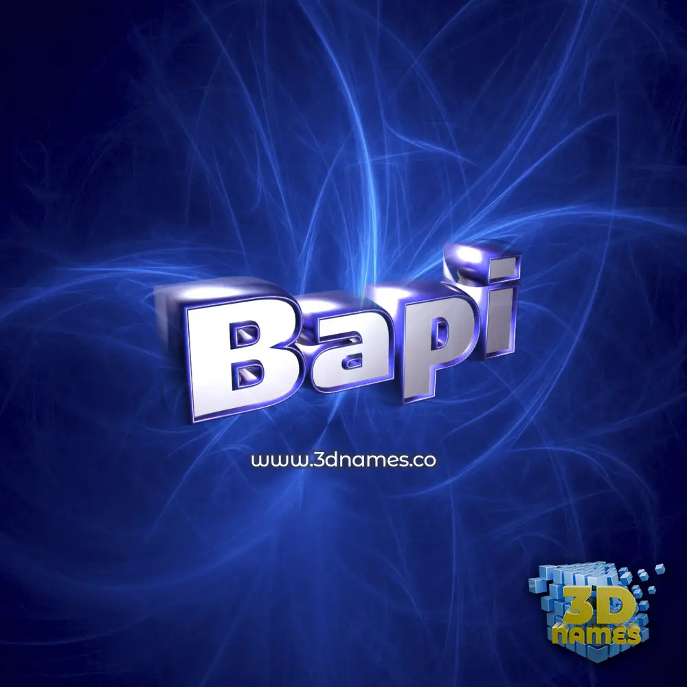 bapi in Plasma style - 3D name wallpaper