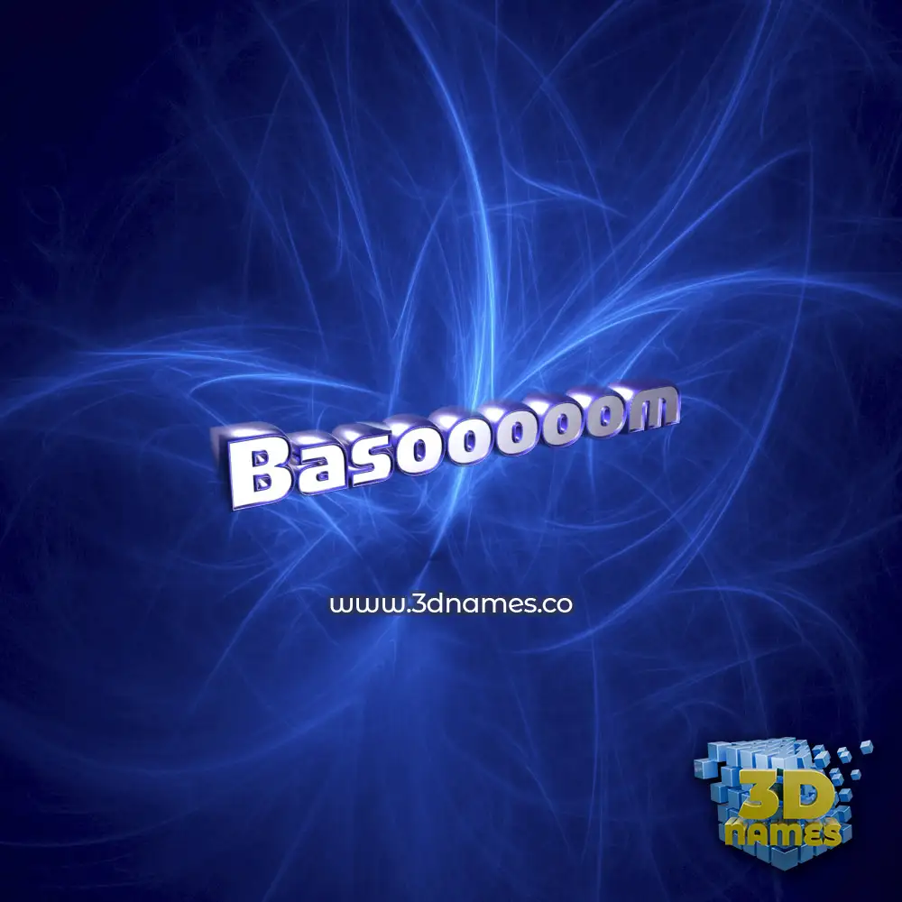 basooooom in Plasma style - 3D name wallpaper