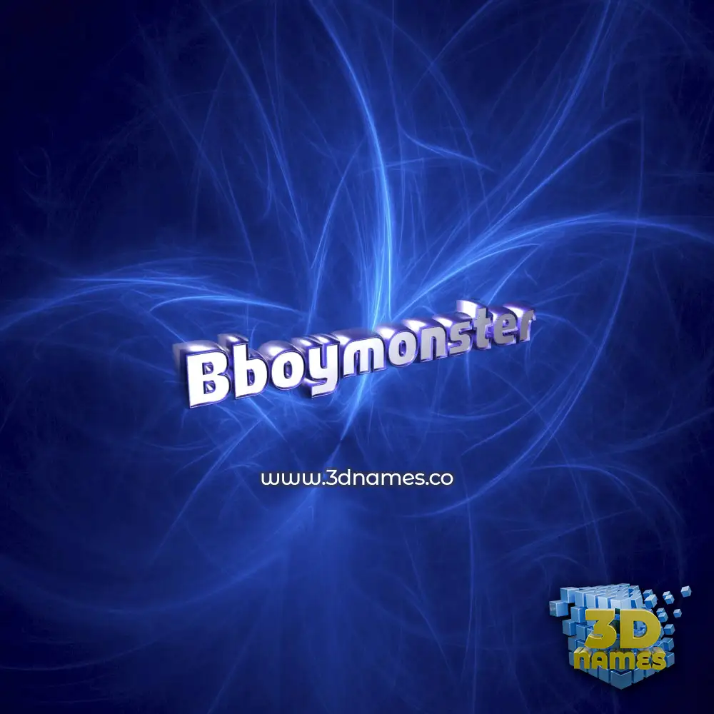 bboymonster in Plasma style - 3D name wallpaper