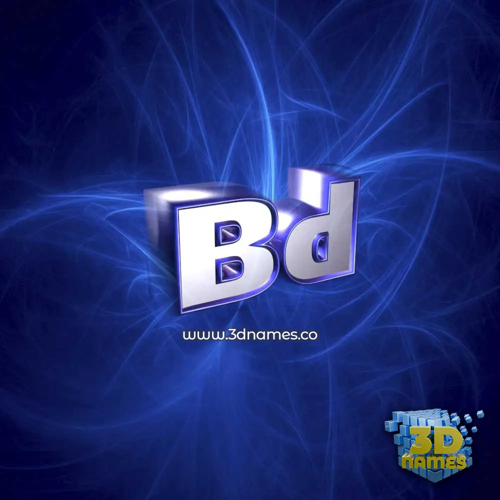 bd in Plasma style - 3D name wallpaper