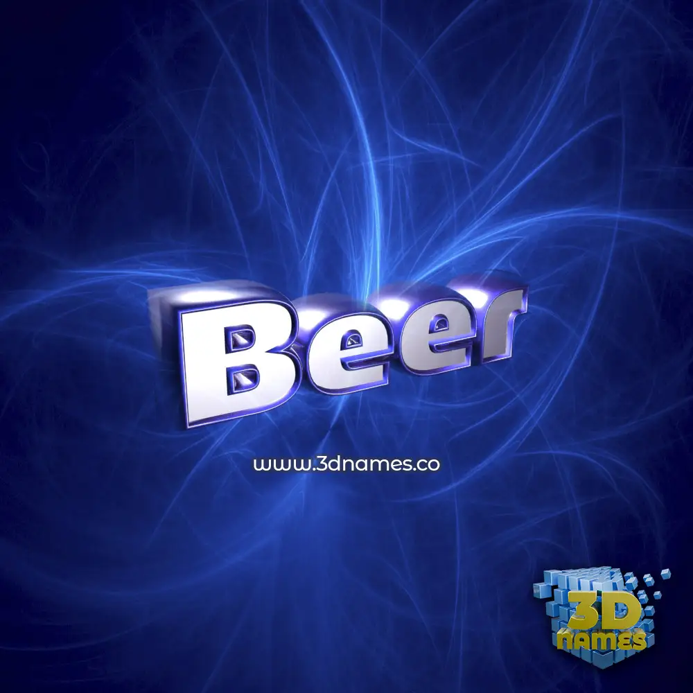 beer in Plasma style - 3D name wallpaper