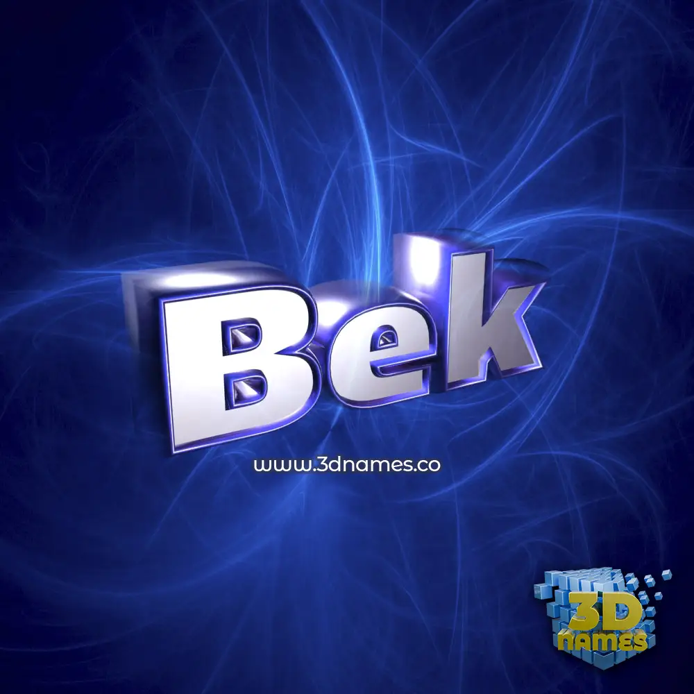 bek in Plasma style - 3D name wallpaper