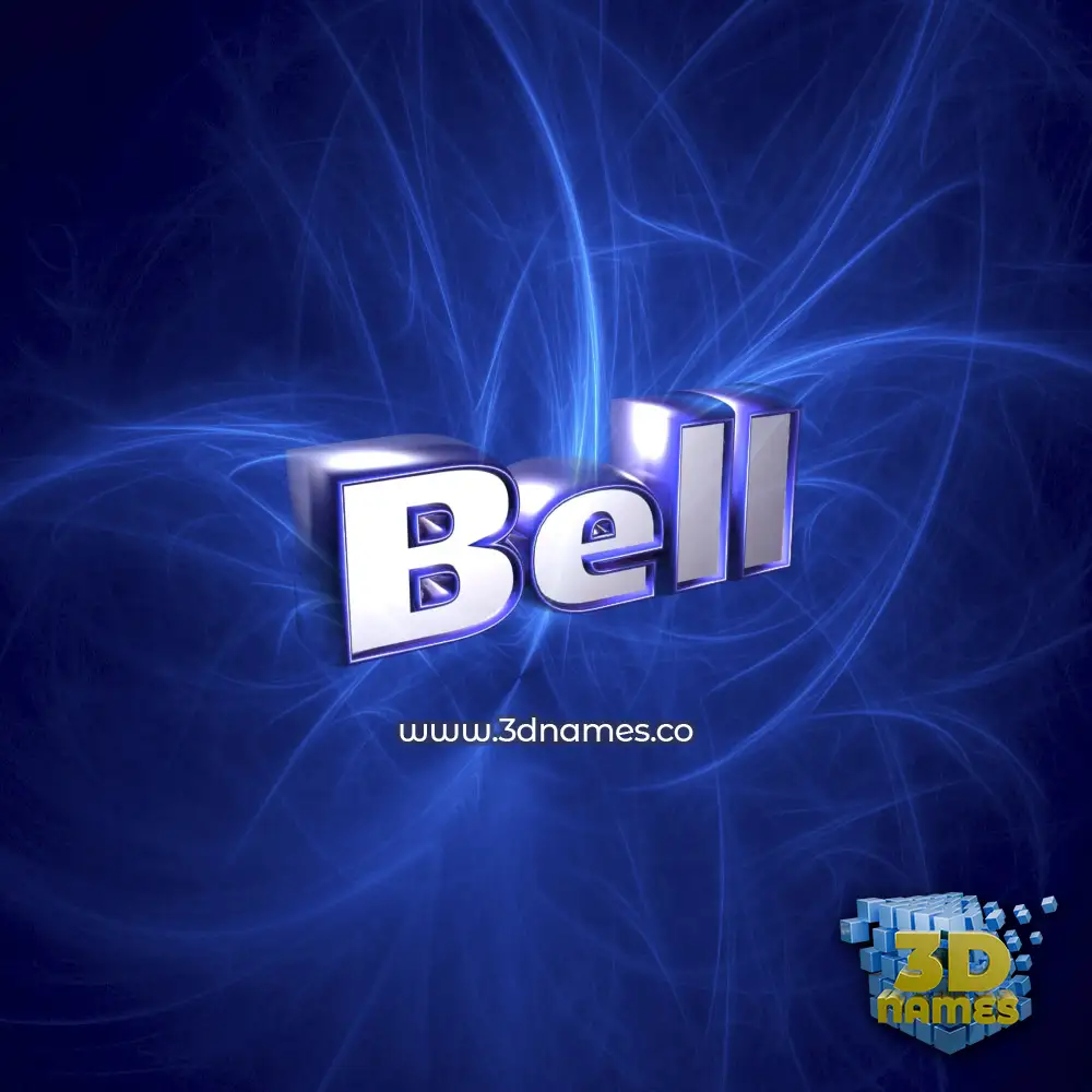 bell in Plasma style - 3D name wallpaper