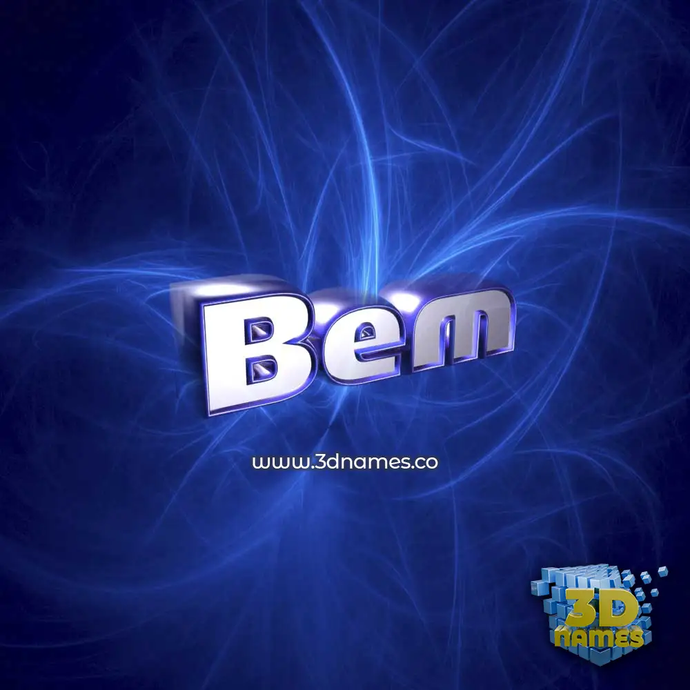 bem in Plasma style - 3D name wallpaper