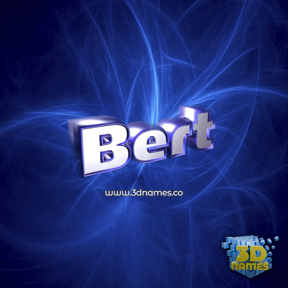 bert in Plasma style - 3D name wallpaper