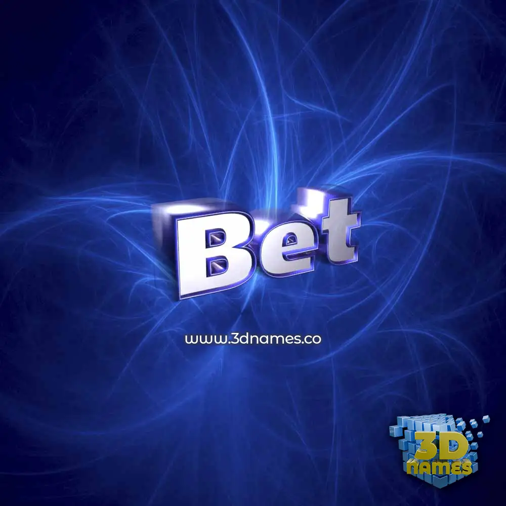 bet in Plasma style - 3D name wallpaper