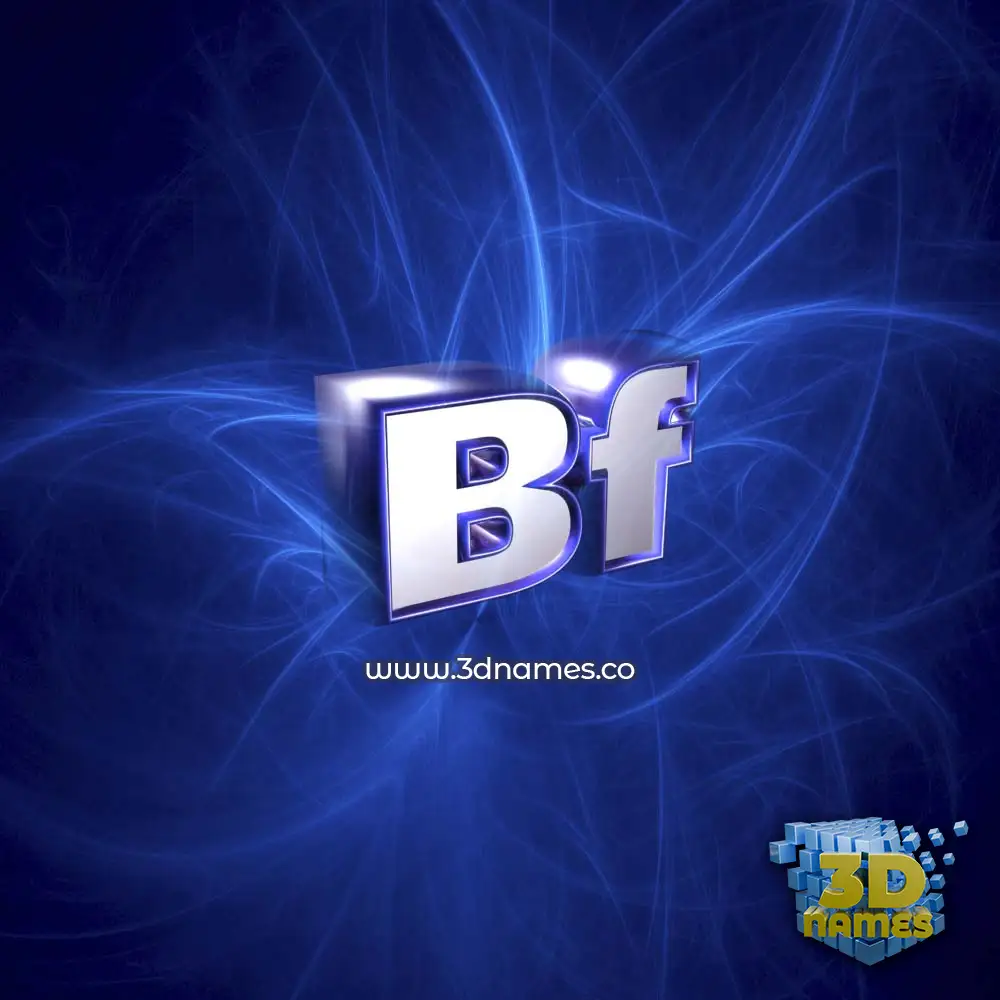 bf in Plasma style - 3D name wallpaper