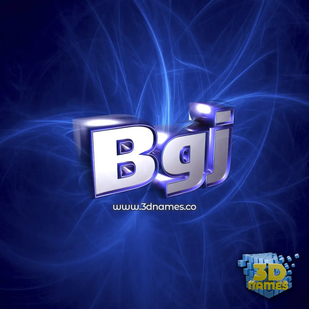 bgj in Plasma style - 3D name wallpaper