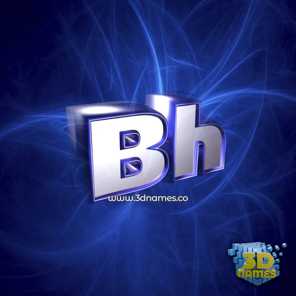 bh in Plasma style - 3D name wallpaper